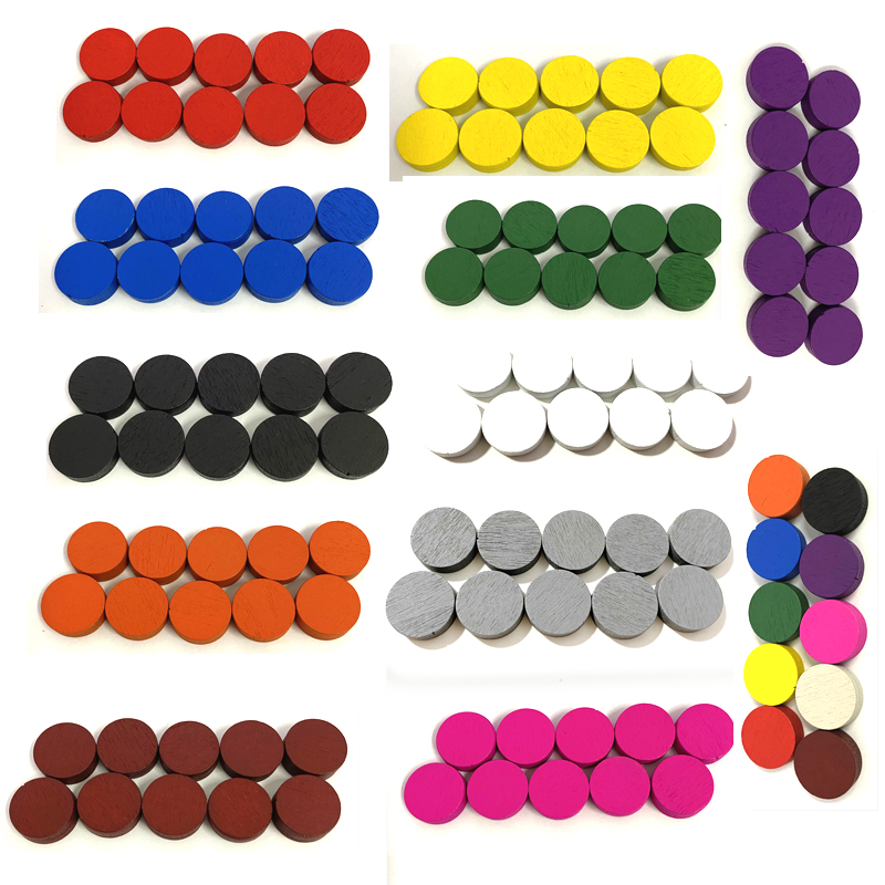 Board Game Catan - 100pieces Diameter 15*5MM Wooden Pawn Game
